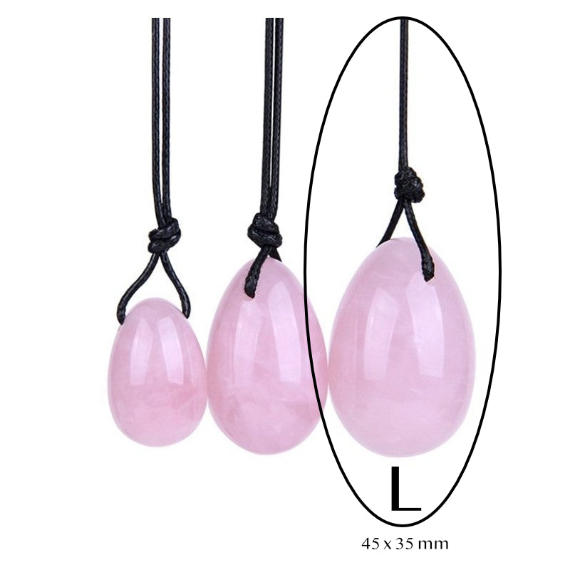 Œufs de Yoni Quartz Rose Percés - Gemio.ch