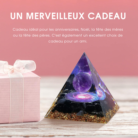 Pyramide de cristaux de guérison en orgone