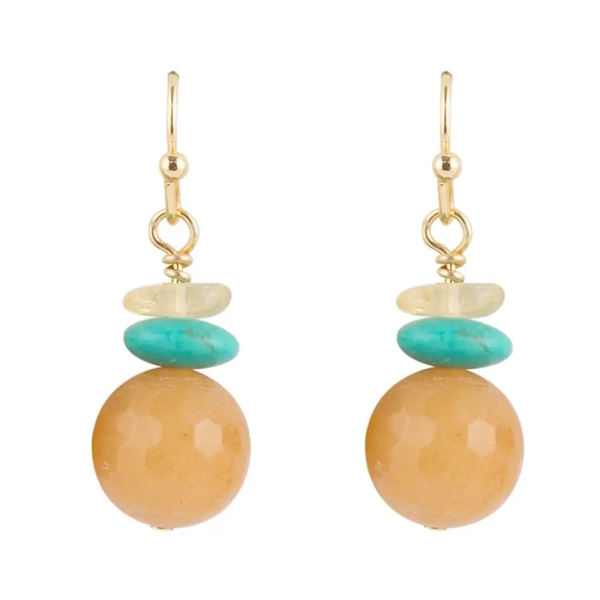 Boucle d'oreille Agave Mixed Stone - Gemio.ch