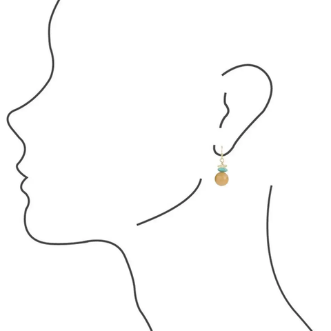 Boucle d'oreille Agave Mixed Stone