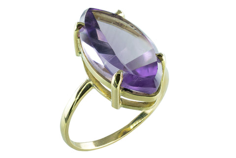 Ring aus Gelbgold und Amethyst
