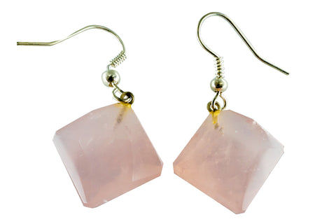 Boucles d'oreilles en quartz rose