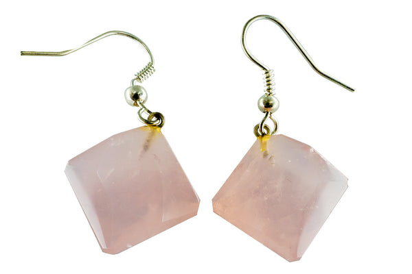 Boucles d'oreilles en quartz rose - Gemio.ch