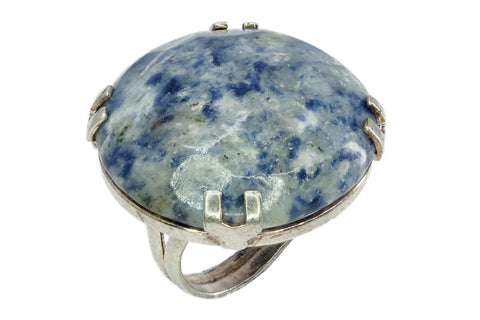 Blaugrauer Quarzring