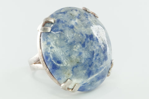 Blaugrauer Quarzring
