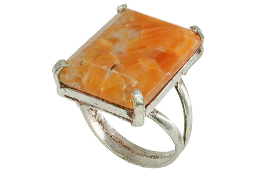 Bague quartz orange
