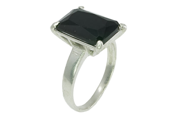 Bague en métal et onyx - Gemio.ch