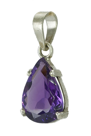 Pendentif en argent et améthyste