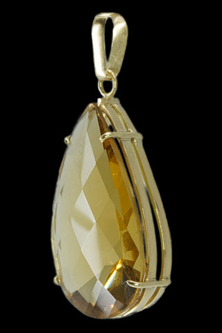 Pendentif en or jaune et citrine