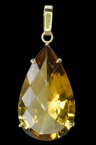 Pendentif en or jaune et citrine