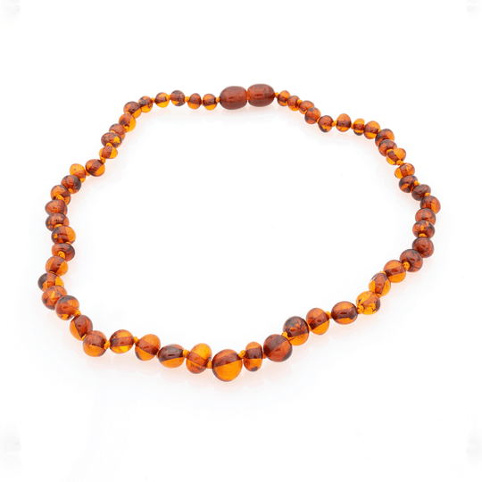 Collier Ambre Bébé Perles Baroques – Cognac, Naturel et Authentique