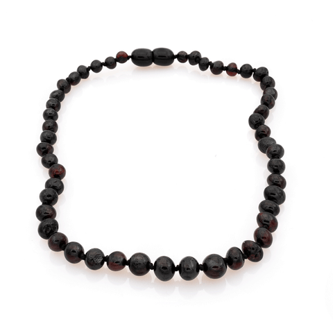Collier Ambre Bébé Perles Baroques – Cerise, Naturel et Authentique