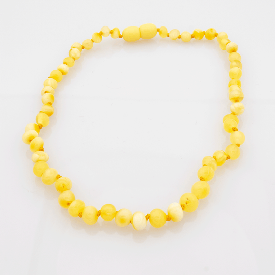 Collier Ambre Bébé Perles Baroques – Lait, Naturel et Authentique