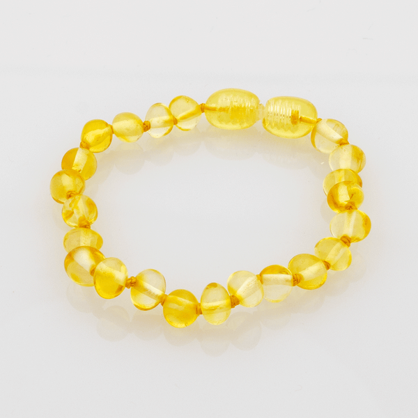 Bracelet Ambre Bébé Perles Baroques - Citron - Gemio.ch