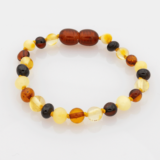 Bracelet Ambre Bébé Perles Baroques - Multicolore