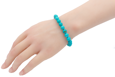 Bracelet en Howlite Turquoise – Sérénité, Communication et Équilibre