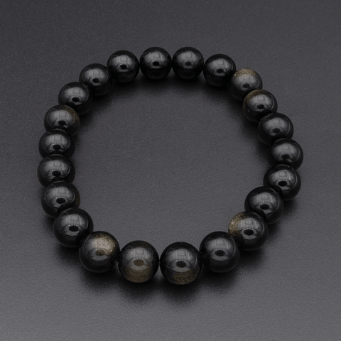 Armband aus schwarzem Obsidian