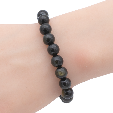 Armband aus schwarzem Obsidian