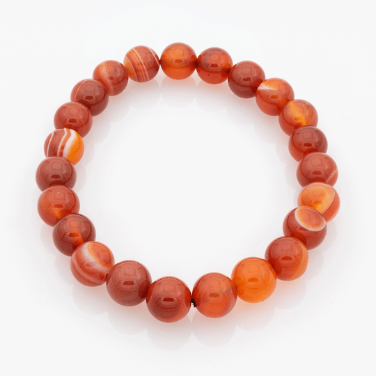 Bracelet en Agate Rouge – Vitalité, Courage et Stabilité