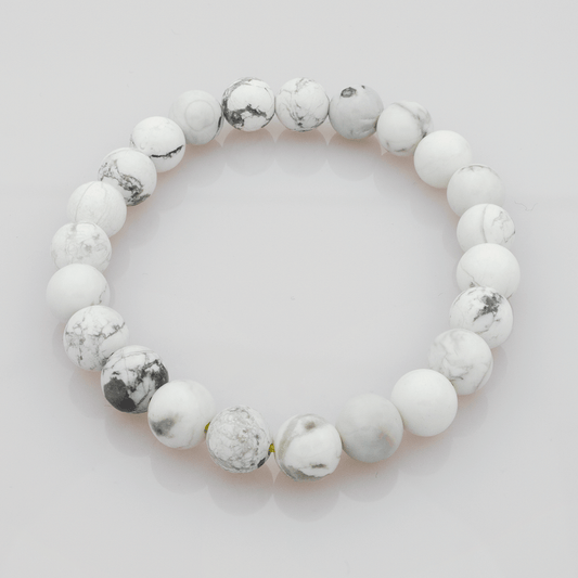 Bracelet en Howlite Blanche – Apaisement et Clarté Intérieure