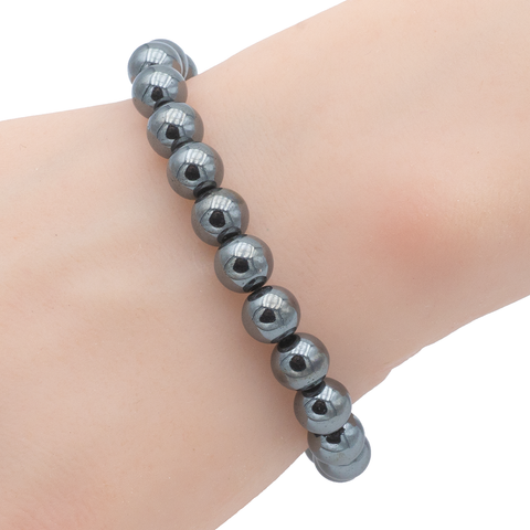 Bracelet en Hématite – Force Intérieure et Équilibre