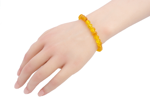 Bracelet Ambre Perles Baroques Brutes - Miel, Naturel et Authentique