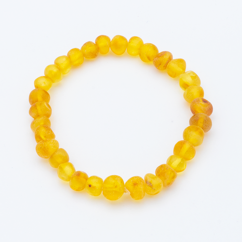Bracelet Ambre Perles Baroques Brutes - Miel, Naturel et Authentique