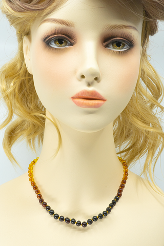 Collier Ambre Perles Baroques – Arc-en-ciel, Un Bijou Authentique et Lumineux