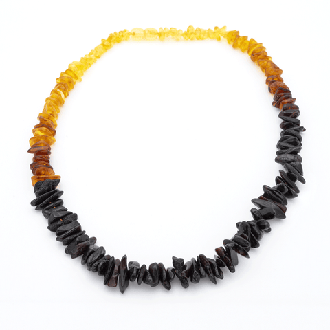 Collier Ambre Perles Éclats – Arc-en-ciel, Un Bijou Rayonnant et Authentique