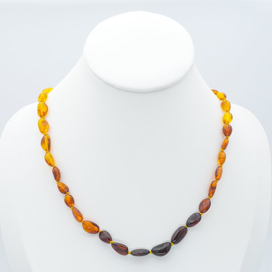 Collier Ambre Perles Olives – Arc-en-ciel, Éclat et Bien-être Naturel