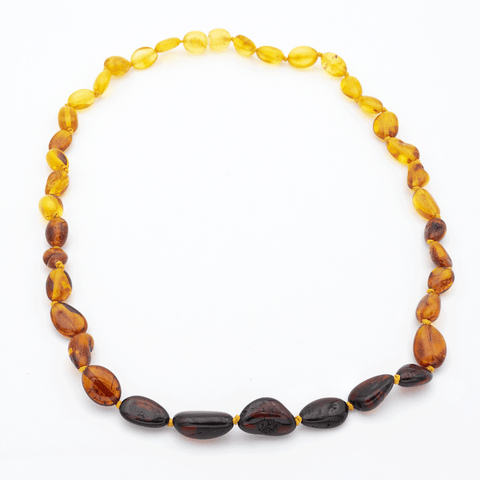 Collier Ambre Perles Olives – Arc-en-ciel, Éclat et Bien-être Naturel