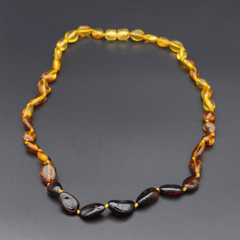 Collier Ambre Perles Olives – Arc-en-ciel, Éclat et Bien-être Naturel