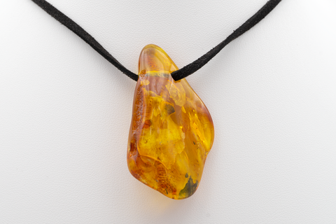 Pendentif Ambre Brut - Cognac