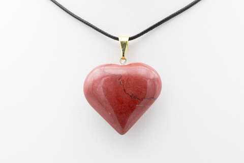 Pendentif Coeur en Jaspe Rouge 2.7 cm