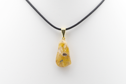 Pendentif Brut en Quartz Rutile