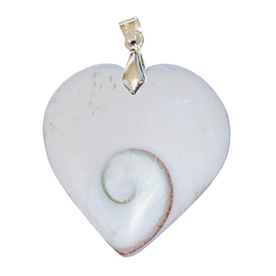 Pendentif Émotionnel & Spirituel – Œil de Sainte Lucie en Forme de Cœur