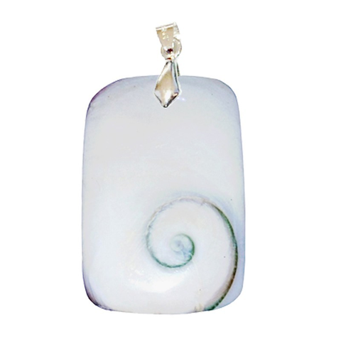 Pendentif Œil de Sainte Lucie Rectangle – Élégance Protectrice et Énergie Marine