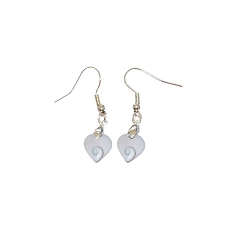 Boucles d'oreilles Œil de Sainte Lucie Cœur - Porte-bonheur Naturel