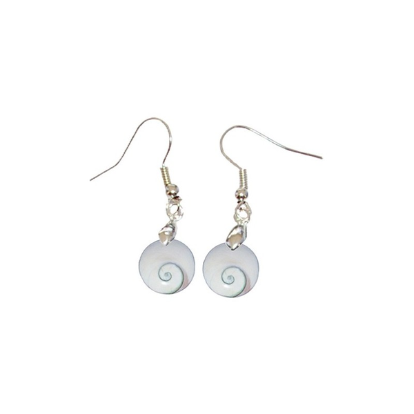 Boucles d’Oreilles Œil de Sainte Lucie Rondes – Porte-bonheur Naturel - Gemio.ch