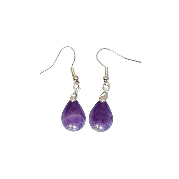 Boucles d’Oreilles Améthyste Goutte – Élégance & Énergie Apaisante - Gemio.ch