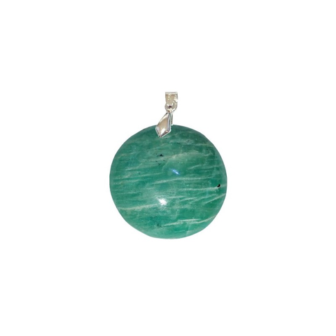 Pendentif Amazonite Rond – Équilibre, Créativité & Protection Énergétique