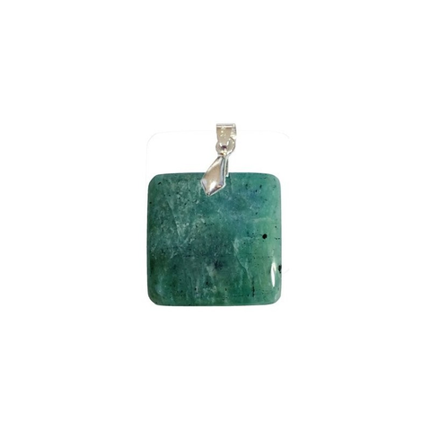 Pendentif Amazonite Carré – Sérénité & Expression Créative