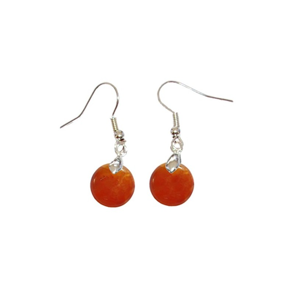 Boucles d’Oreilles Cornaline Rondes – Vitalité, Bien-être et Harmonie - Gemio.ch