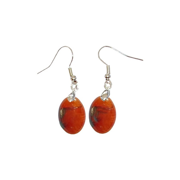 Boucles d’Oreilles Cornaline Ovale – Énergie vitale, chance et équilibre intérieur - Gemio.ch