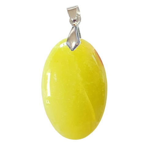 Ovaler grüner Opal-Anhänger
