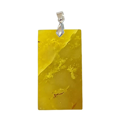 Pendentif Opale Verte Rectangle Fin – Recentrage, apaisement et clarté intérieure
