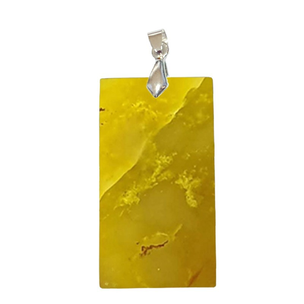 Pendentif Opale Verte Rectangle Fin – Recentrage, apaisement et clarté intérieure