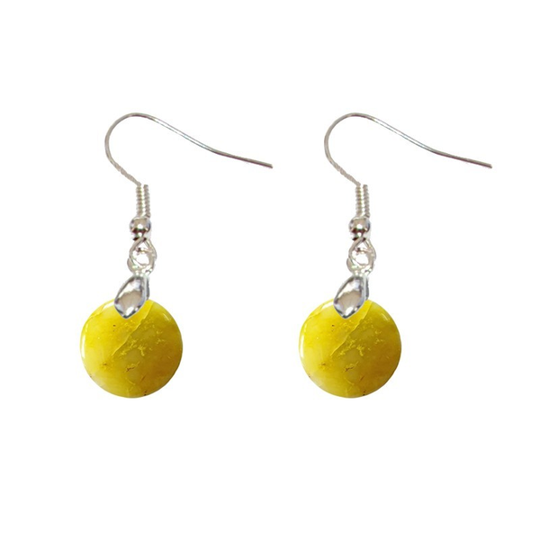 Boucles d’Oreilles Opale Verte Ronde – Sérénité, sens et renouveau - Gemio.ch