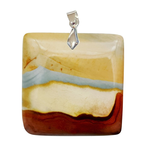Pendentif Jaspe Polychrome Carré – Harmonie intérieure et libération des tensions</h2> - Gemio.ch
