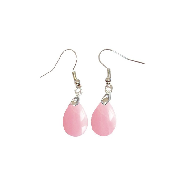 Boucles d’Oreilles Quartz Rose Goutte – Amour, Douceur & Guérison du Cœur - Gemio.ch